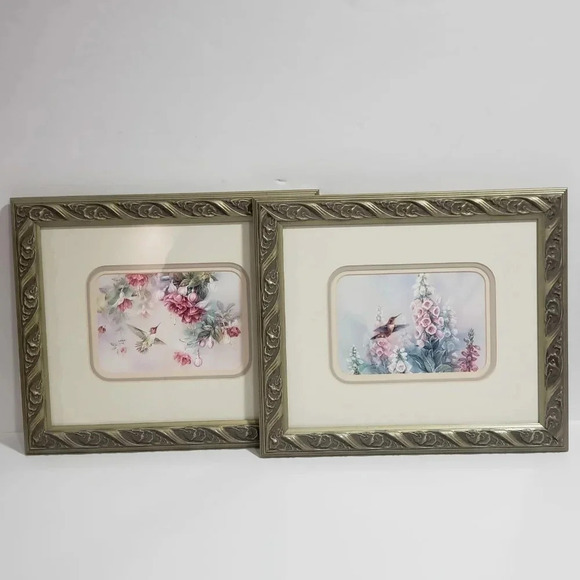 Lena Liu Hummingbird  Print Framed Triple Matted Signed. - Picture 1 of 7